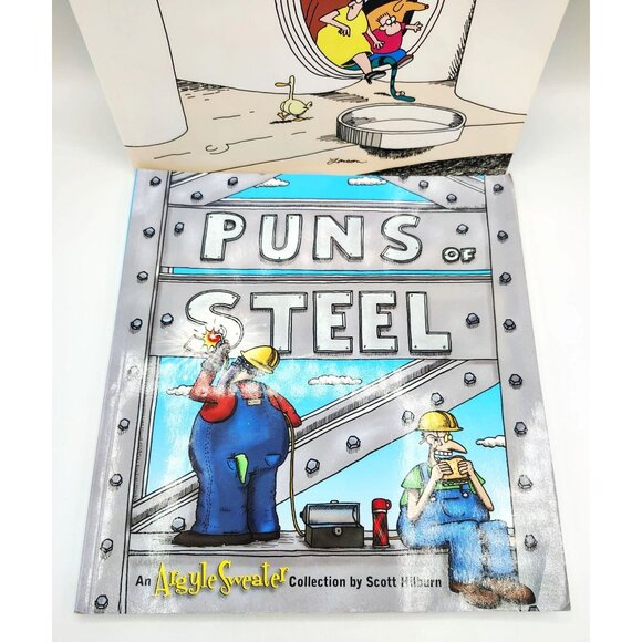 Far Side Gallery Puns of Steel Humor Comic Books Argyle Sweater Lot of 2 - Picture 8 of 14